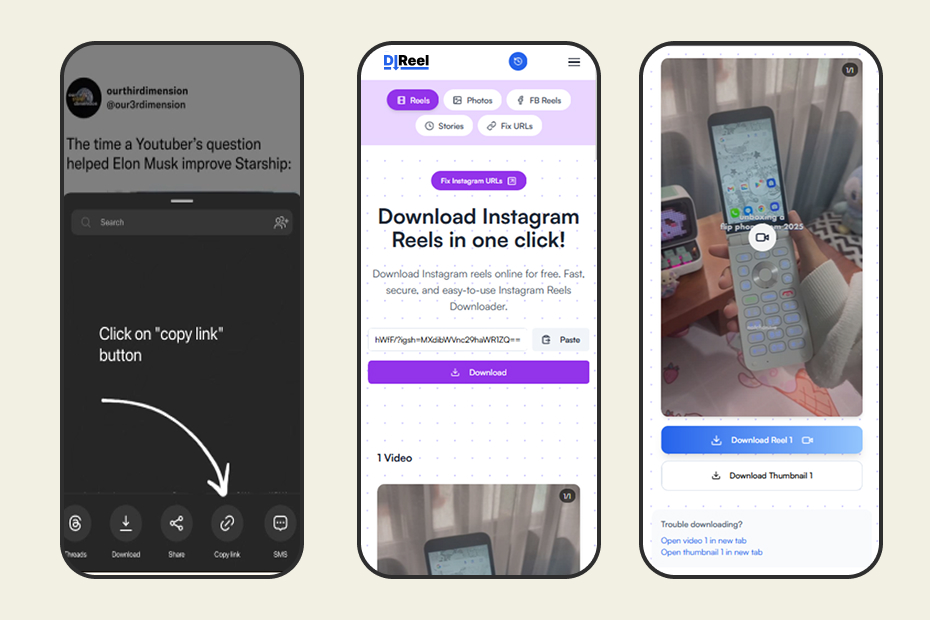Copy Instagram link step